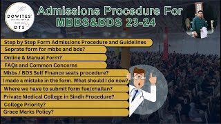 Sindh MDCAT 2324  Admissions Procedure for MBBS\BDS 2324  How to Fill Form  Rohit Athwani [upl. by Elephus]