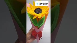 Easy sunflower 🌻 craftcraftflowermaking islamicvideo drawing by snighda [upl. by Buttaro426]