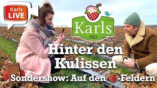 Karls 🍓 Hinter den Kulissen 🚪 Sondershow 🔴live von Karls ErdbeerFeldern mit Robert Dahl und Antje 🆕 [upl. by Elocin]