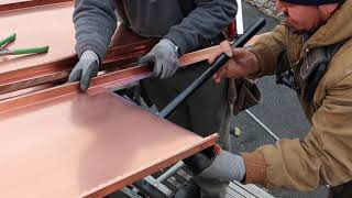 Standing Seam Panel Hemming Drip Edge [upl. by Refinnej]