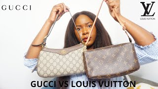 Louis Vuitton Pochette Accessoires Vs Gucci Ophidia GG Handbag [upl. by Proudman335]