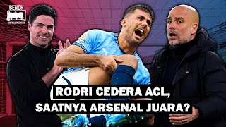 Rodri Cedera Parah Peluang Emas Arsenal Raih Juara Premier League rodrigo mancity arsenal epl [upl. by Garland]