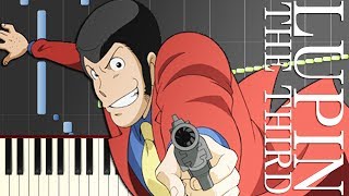 Lupin The Third – Lupin The Third 80s Theme Piano TutorialSynthesia [upl. by Yursa152]