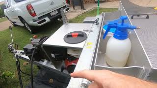 Wheelie Bin Cleaning Trailer  Set Up For The Day  Lets Clean Some Bins [upl. by Peggy]