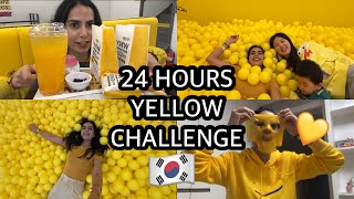 🇰🇷24 HOURS CVS YELLOW CHALLENGE 💛 Korea vlog [upl. by Drolet901]