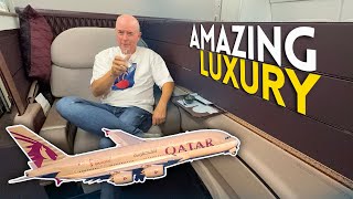 Is QATAR FIRST CLASS the most LUXURIOUS plane seat [upl. by Griseldis]