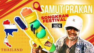 Songkran Festival 2024 in Samut Prakan Thailand 🔫 🇹🇭 [upl. by Stephen]