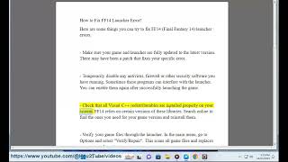 Fix FF14 Launcher Error Fix ffxiv Launcher error [upl. by Araldo]