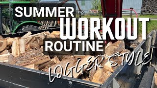 A Loggers Perfect Workout  Processing Firewood in the Summer [upl. by Mcbride714]