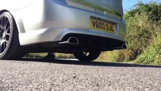 Vectra VXR Exhaust  Full Decat amp Centre Silencer removed  Rear Silencers only [upl. by Imuy]