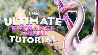 🦩 How to choose and build for an ENTRANCE ANIMAL in Planet Zoo  Planet Zoo Tutorial [upl. by Atiuqahs290]