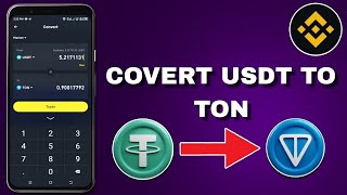 How To Convert USDT To TON on Binance Exchange [upl. by Cece]