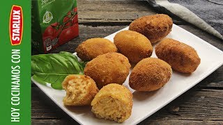 Croquetas de atún arroz y tomate frito [upl. by Ahsela882]