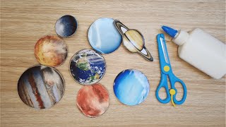 Solar System Craft DIY  Planets Craft  Model Paper planets  Planets Toy Game [upl. by Naida]