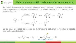 Cap 21 Tópico 5 Heterocíclos aromáticos de anéis de cinco membros Parte 2 [upl. by Assirek105]