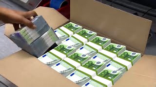 Euro Banknotes Factory How is the €50 banknote made Manufacturing process  EURO bills production [upl. by Llirret234]