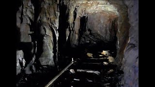 Underground with ice stalagmites in an abandoned mine [upl. by Michele]