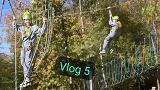 Vlog 5 Park Linowy 🐶 tyrolka  wspinaczka [upl. by Adnarrim]