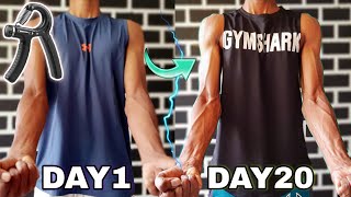 FOREARM WORKOUT every day for 20 days hand grip transformation [upl. by Erin]