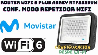 MODO REPETIDOR WIFI ROUTER WIFI 6 PLUS ASKEY RTF8225VW [upl. by Hilda]