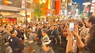 Tokyo Akasaka Hikawa Festival Eve Parade 赤坂氷川祭 Japan Walk 4k 20240913 [upl. by Inman]