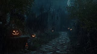 Schaurige Halloween Atmosphere ASMR 🌧️ Regen Donner und Unheimliche Tiergeräusche [upl. by Him]