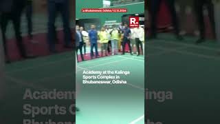 Assam CM Himanta Biswa Sarma plays badminton in Odisha’s Bhubaneswar [upl. by Letram594]