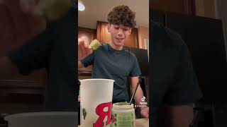 Drinking bloom w Chlorophyll full video on my TikTok Danny12 [upl. by Orrocos]