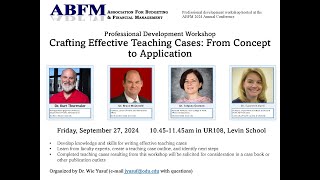 ABFM Workshop Writing Teaching Cases September 2024 [upl. by Halfdan]