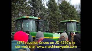 JD Tractors on Stanley Bergan Farm Auction 112412 Leroy MN [upl. by Bridget240]