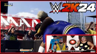 WWE 2K24 quotDREAMquot Match The American Dream Dusty Rhodes vs Akeem the African Dream Ai Full Match [upl. by Giltzow592]