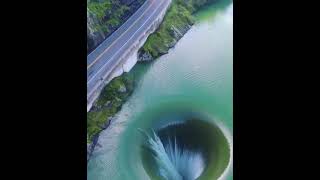 Vortex to control flood  Monticello dam USA  giant funnel [upl. by Naed]