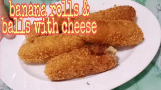 BANANA CHEESE ROLLS amp BALLS  NEGOSYO IDEA  BANANA CHEESE BALLS MERIENDA RECIPE [upl. by Tillio884]