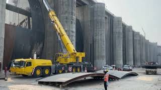 Polavaram Dam Project Work  Polavaram Dam Biggest Gates Fitting Working System  World Mega Dam [upl. by Annairda]