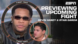 Devin Haney amp Ryan Garcia GET HEATED previewing upcoming fight 👀  First Take [upl. by Jammal652]