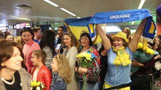 Fans meet Jamala in Boryspil International Airport Anastasia Vlasova [upl. by Guyer]