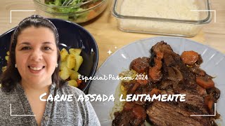 VAMOS FAZER O JANTAR CARNE ASSADA LENTAMENTE COM VEGETAIS  vlogeaster 2024 [upl. by Tommie]