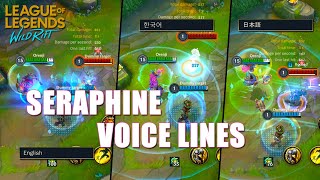 Seraphine LoL WILD RIFT English Korean and Japanese Voice Lines [upl. by Geilich]