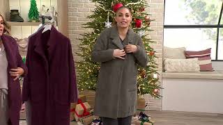 Barefoot Dreams CozyChic Coatigan with Patch Pockets on QVC [upl. by Yoho]