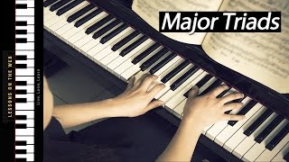 How to Play Major Triads  Learning Chords on Piano [upl. by Aryam286]