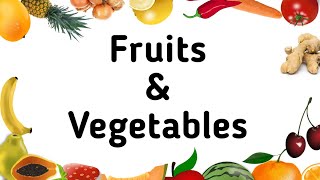 Fruits and vegetables names in English   Learn English  Sunshine English [upl. by Bonis183]