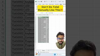 Dont do Total in Excel‼️Instead Use Amazing Trick exceltricks exceltips shorts excel microsoft [upl. by Nida874]