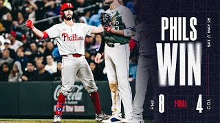 Phillies vs Rockies Game Highlights 52524  MLB Highlights [upl. by Akeihsat]