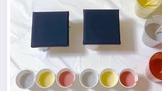 With SILICONE VS Without SILICONE Flip Cup Pour  Abstract Art [upl. by Donall]