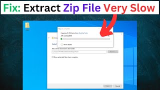 Fix Extract zip file running very slowly  Zip file extract are becoming very slow in windows 10 [upl. by Euqenimod]