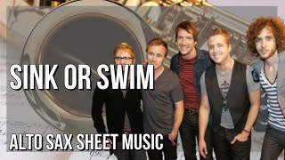 SUPER EASY Alto Sax Sheet Music How to play Sink Or Swim by OneRepublic [upl. by Nozicka]