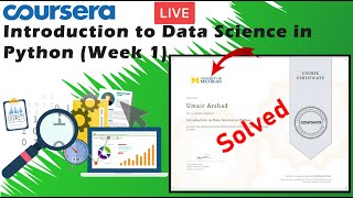 Introduction to Data Science in Python  Week 1  Coursera [upl. by Niccolo]