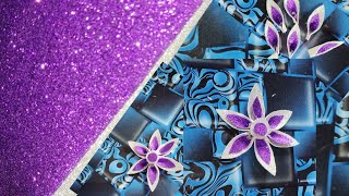 Glitter Craft VideosGlitter Flower CraftGlitter Flower MakingCraft Ideas [upl. by Mavra]