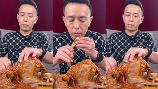 ASMR WHOLE CHICKEN WITH SPICY GARLIC SAUCE EATING [upl. by Radmen]