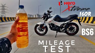 Hero Xtreme 160r BS6 Mileage Test  1 Litre me kitna deti hai [upl. by Erida]